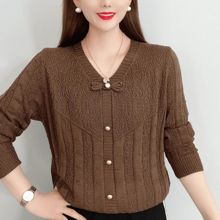 Luana - Simple and Versatile Hollow Knitted Sweater