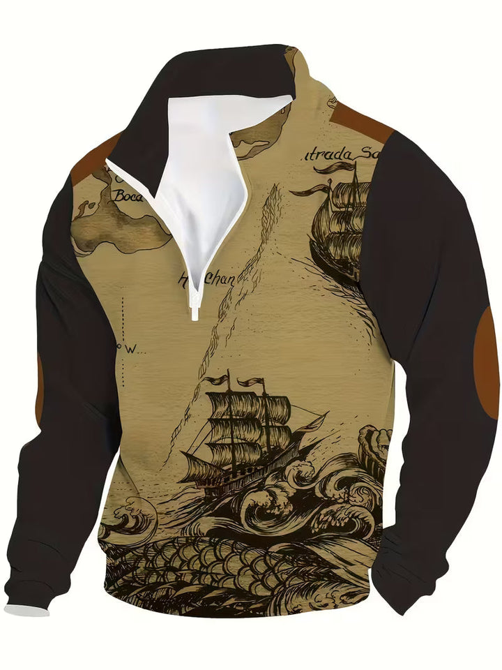 Didier - Vintage Pirate Ship 3D Print Sweatshirt