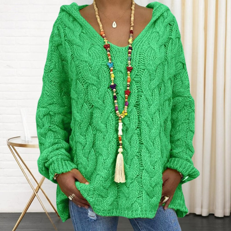 Marisa - Long Sleeves V-Neck Hoodie