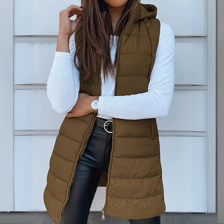 Maurina - Casual Sleeveless Long Puffer Vest