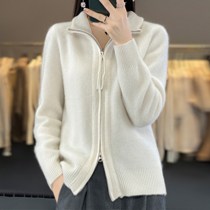 Trudi - Wool Cashmere Zipper Cardigan