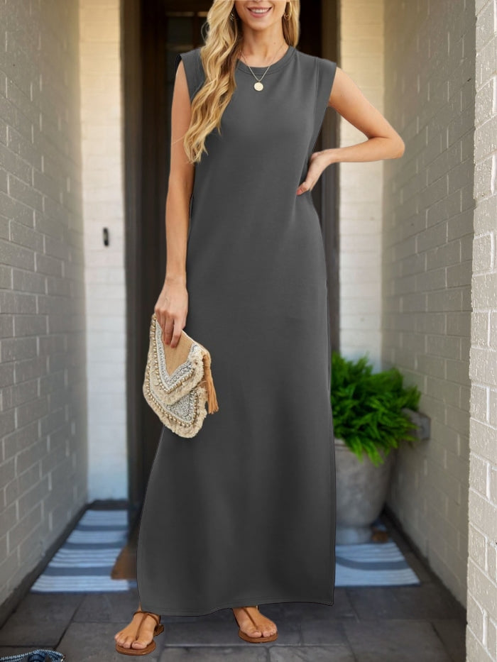 Nettie - Casual Loose Split Wrinkle-Free Dress