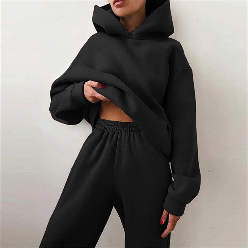 Yoselin - Oversized Warm Hoodie 2 Piece Set
