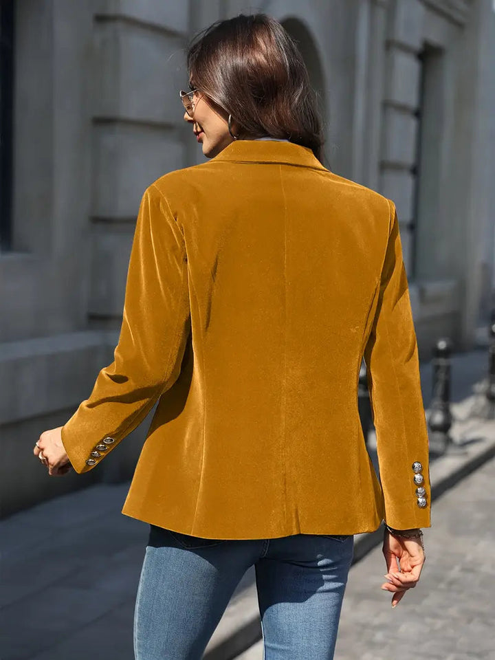 Desiree - Retro Elegant Single Button Blazer