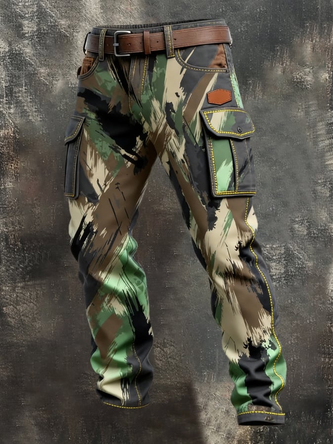 Sonny - Vintage Camouflage Multi-Pocket Pant