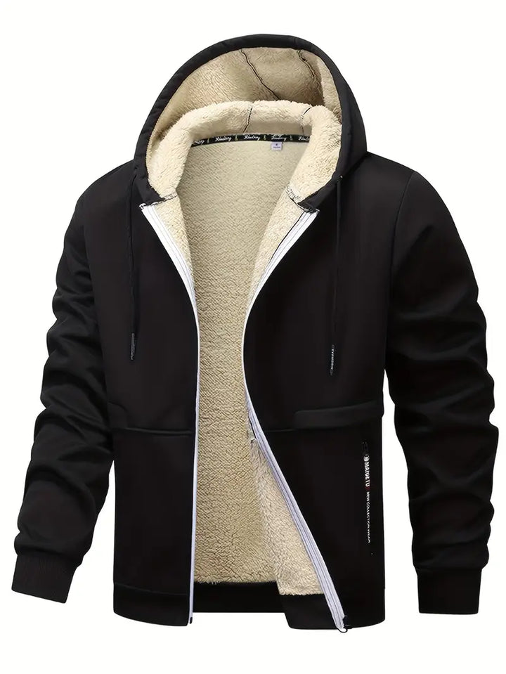 Helge - Casual Long Sleeve Zip-Up Hoodie