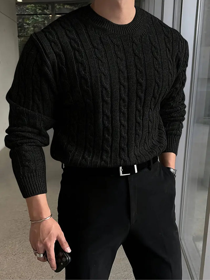 Mergim - Casual knitted Long Sleeve Sweater
