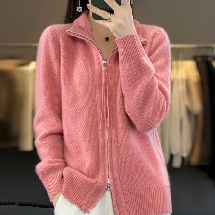 Trudi - Wool Cashmere Zipper Cardigan
