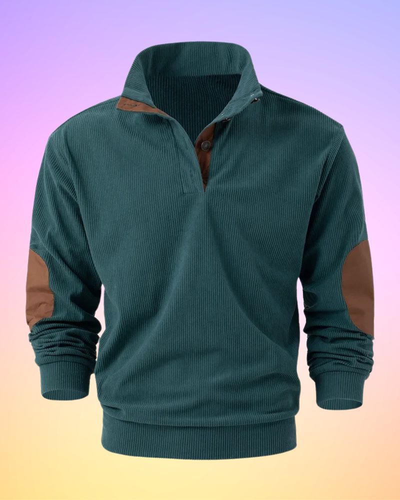 Schorsch - Solid Color Half Open Long Sleeve Shirt