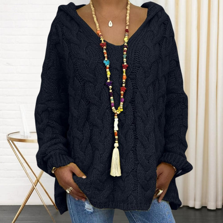 Marisa - Long Sleeves V-Neck Hoodie