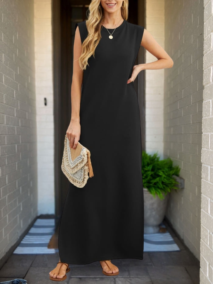 Nettie - Casual Loose Split Wrinkle-Free Dress