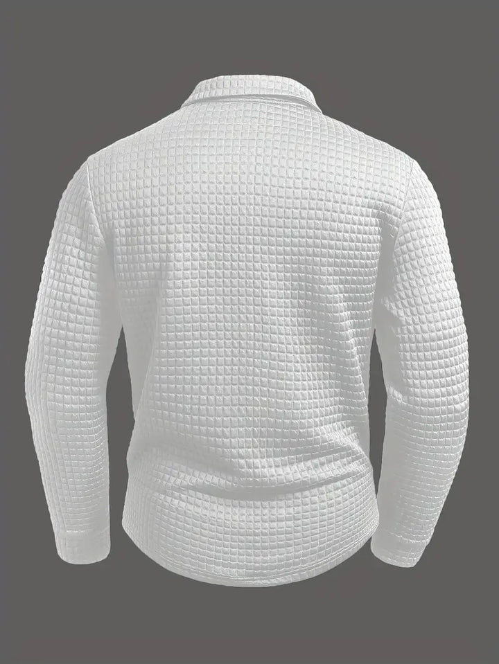 Hughes - Casual Thick Knit Button-Up Shirt