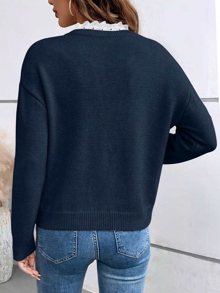 Nawarat - Knitted Sweater With Lace