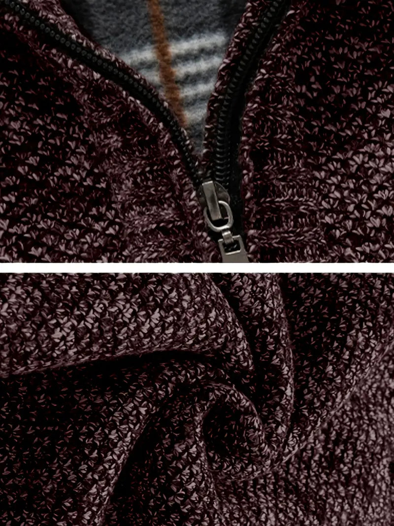 Ingram - Casual High Neck And Quarter Zip Sweater