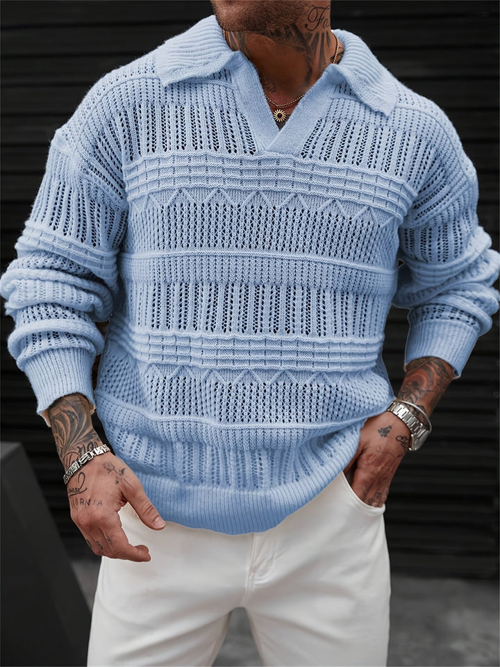 Wesley - Long Sleeve Sweater With Cut Out Design