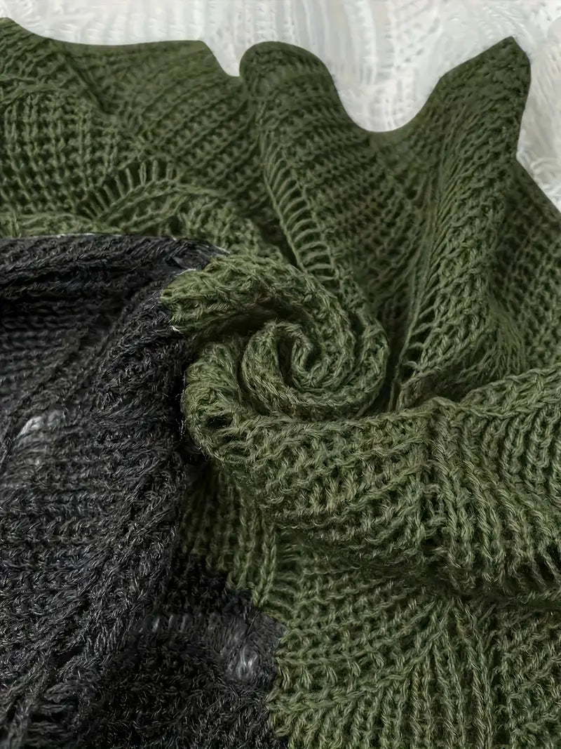 Renilda - Elegant V-Neck Knitted Sweater