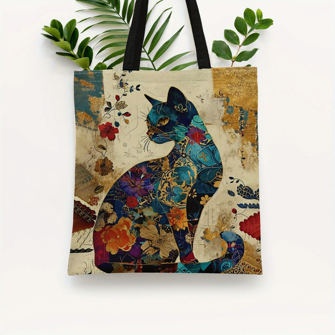Feline - Large Capacity Cat Print Tote Bag
