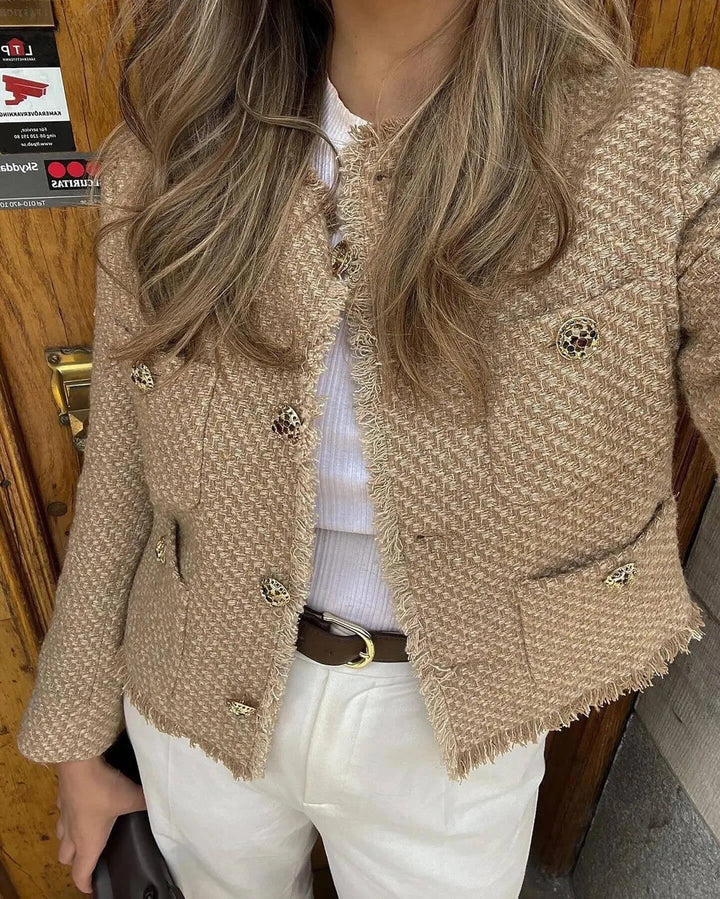 Corien - Front Button Outerwear Tops