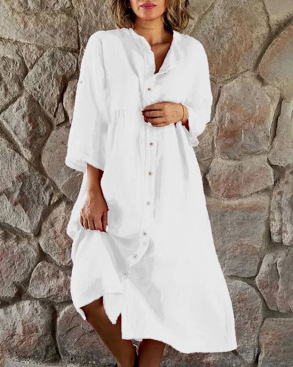Nikita - Cotton And Linen Loose Shirt Dress