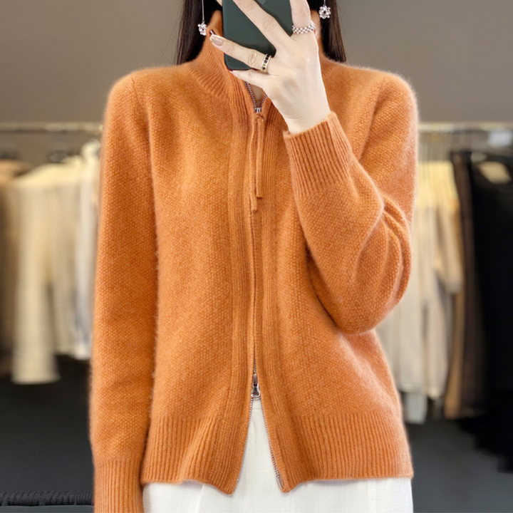 Trudi - Wool Cashmere Zipper Cardigan