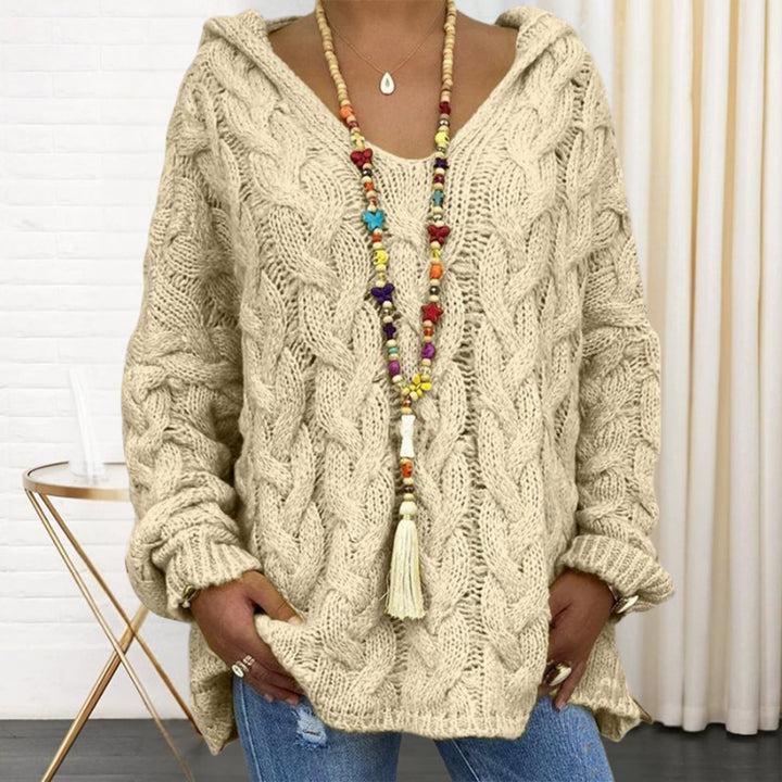 Marisa - Long Sleeves V-Neck Hoodie