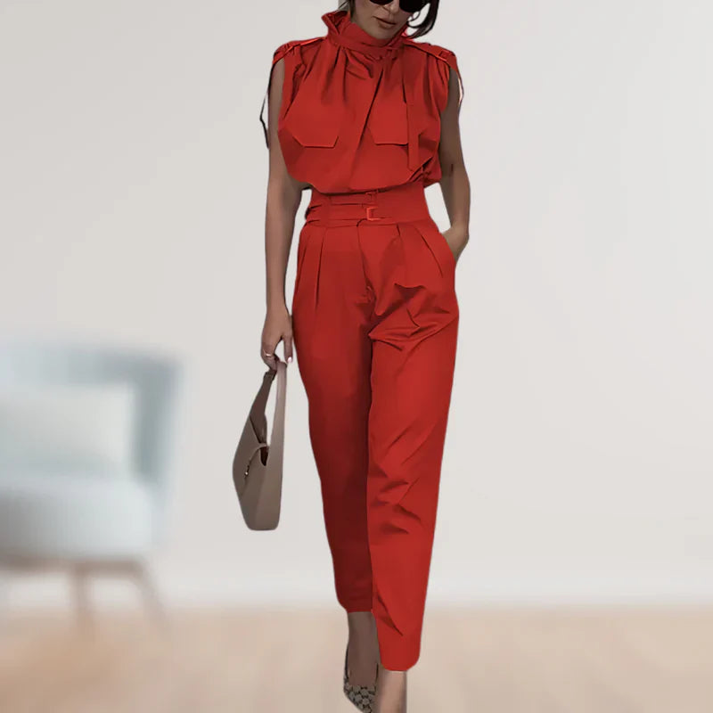Reinhild - Blouse And Trousers Two Piece Set