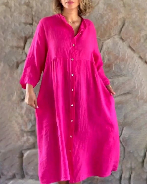 Nikita - Cotton And Linen Loose Shirt Dress