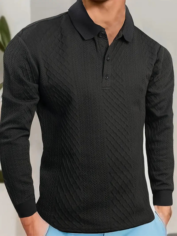 Benoit - Lior Textured T-shirt With Jacquard Collar