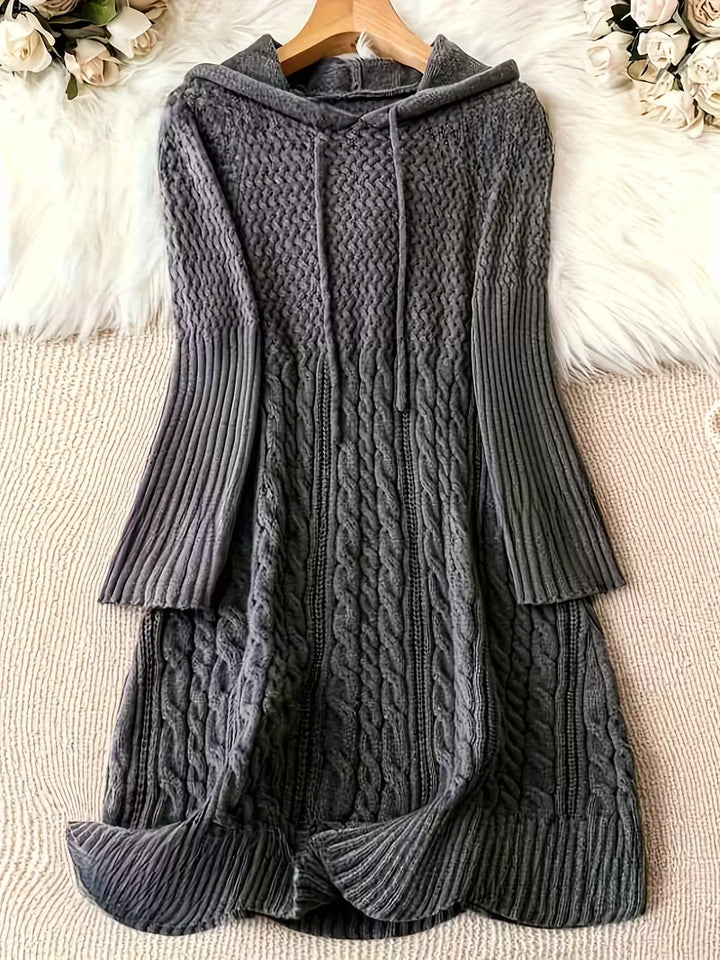 Jakynta - Casual Hooded Sweater Dress