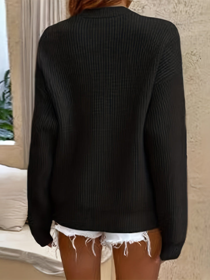 Zeline - Button Up Sweater With Long Sleeve