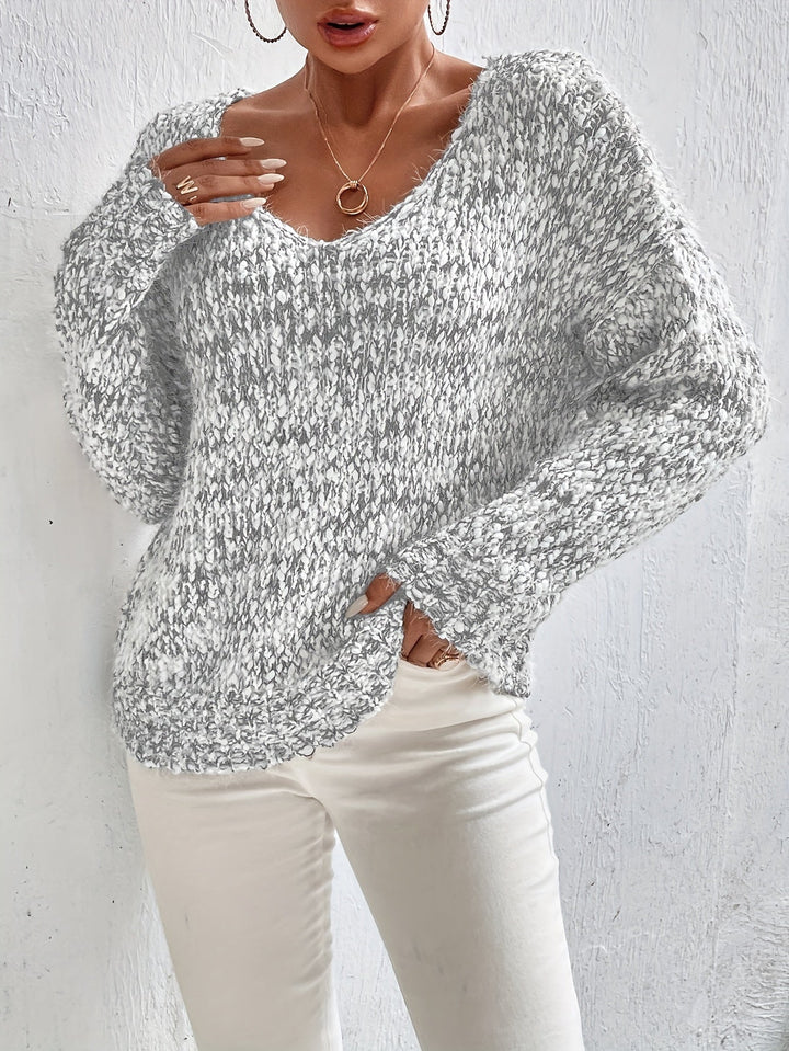 Chryselda - Casual Long Sleeve Knitted Sweater