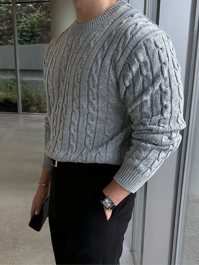 Mergim - Casual knitted Long Sleeve Sweater