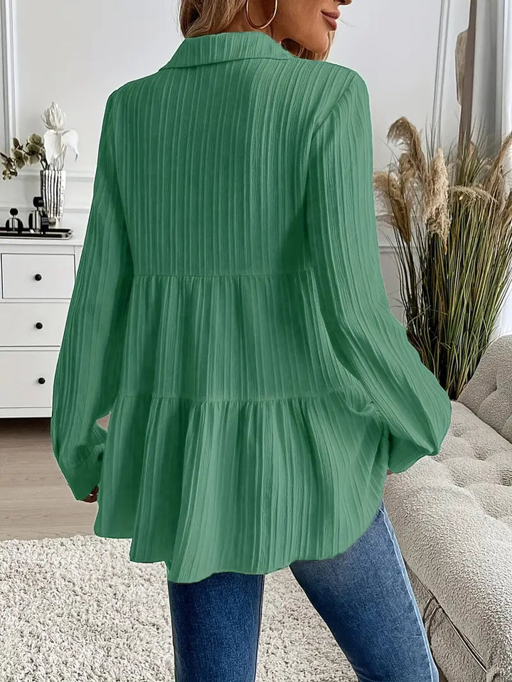 Majlinda - Stylish Long Sleeve Shirt With Button