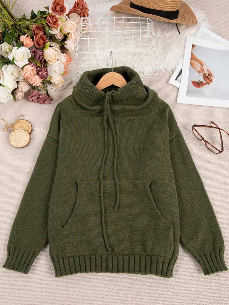 Natala - Knitted Sweater With Kangaroo Pocket