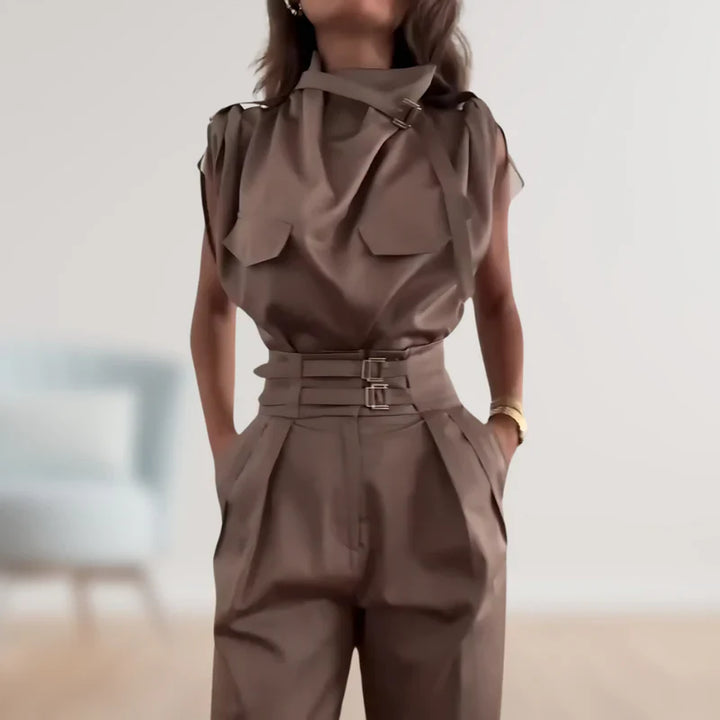 Reinhild - Blouse And Trousers Two Piece Set
