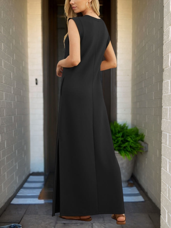 Nettie - Casual Loose Split Wrinkle-Free Dress