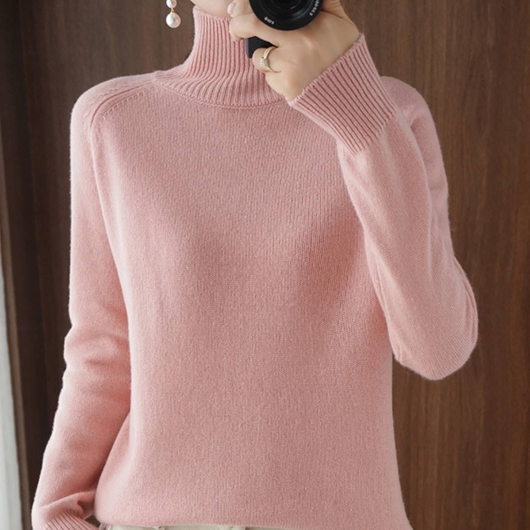 Sasha - Merino Wool Turtleneck Sweater