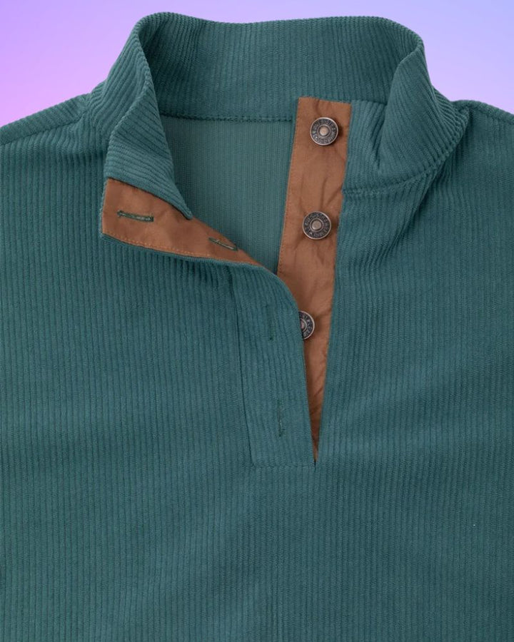 Schorsch - Solid Color Half Open Long Sleeve Shirt