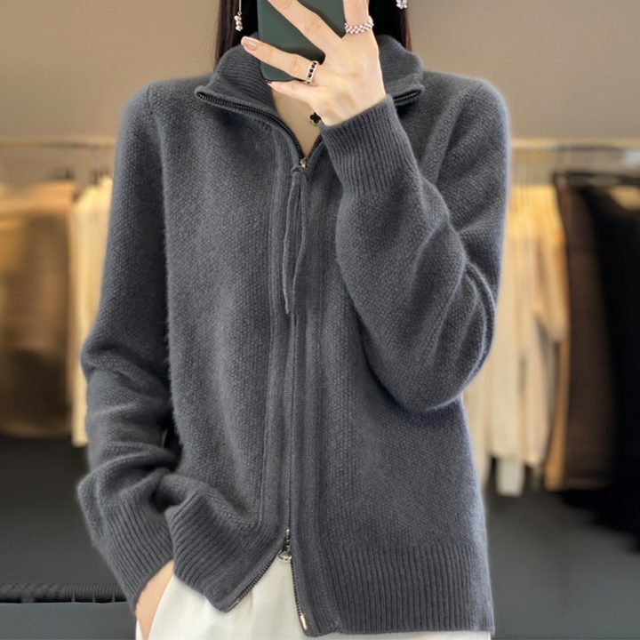 Trudi - Wool Cashmere Zipper Cardigan