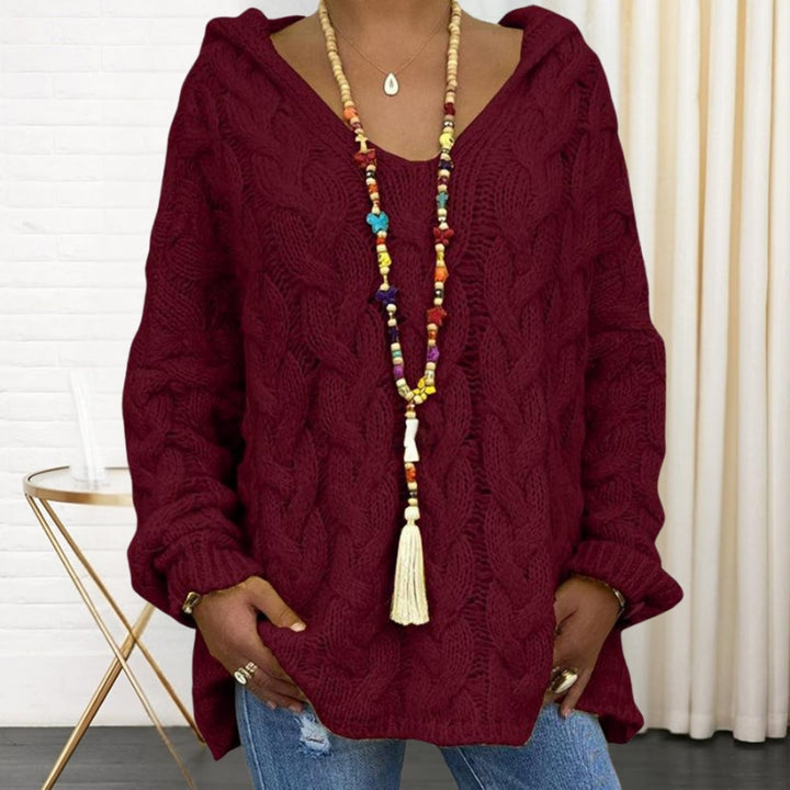 Marisa - Long Sleeves V-Neck Hoodie