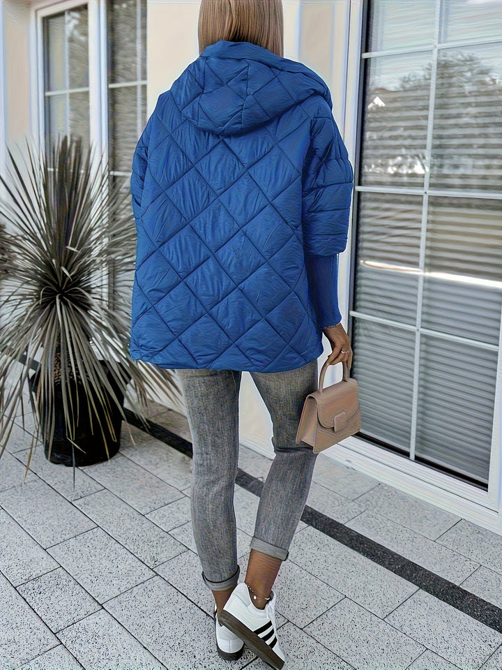 Ariantha - Quilted Hooded Jacket With Zipper
