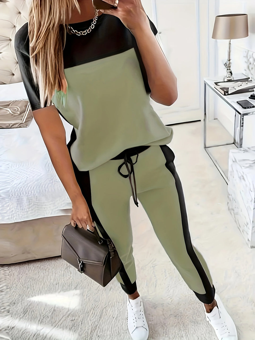Gerdina - Short Sleeve Shirt Two Piece Set