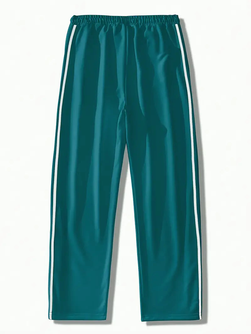 Mendis - Casual Sport Straight-Leg Pant With Snap Button