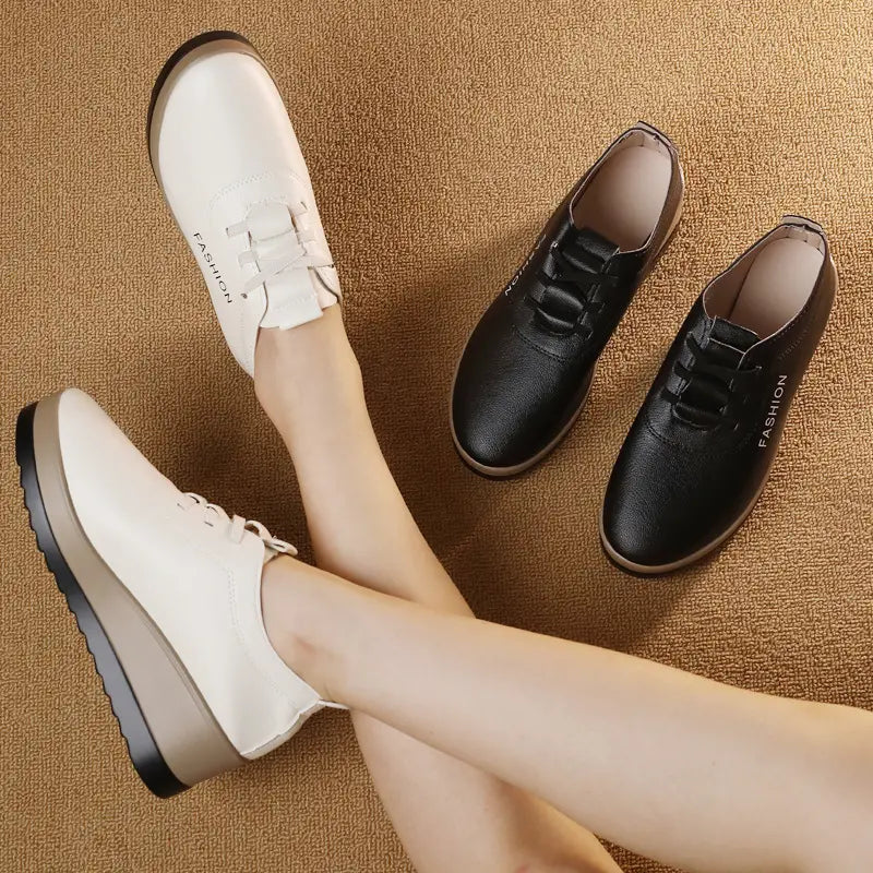 Saturnina - Leather Shoes With Thick Sole