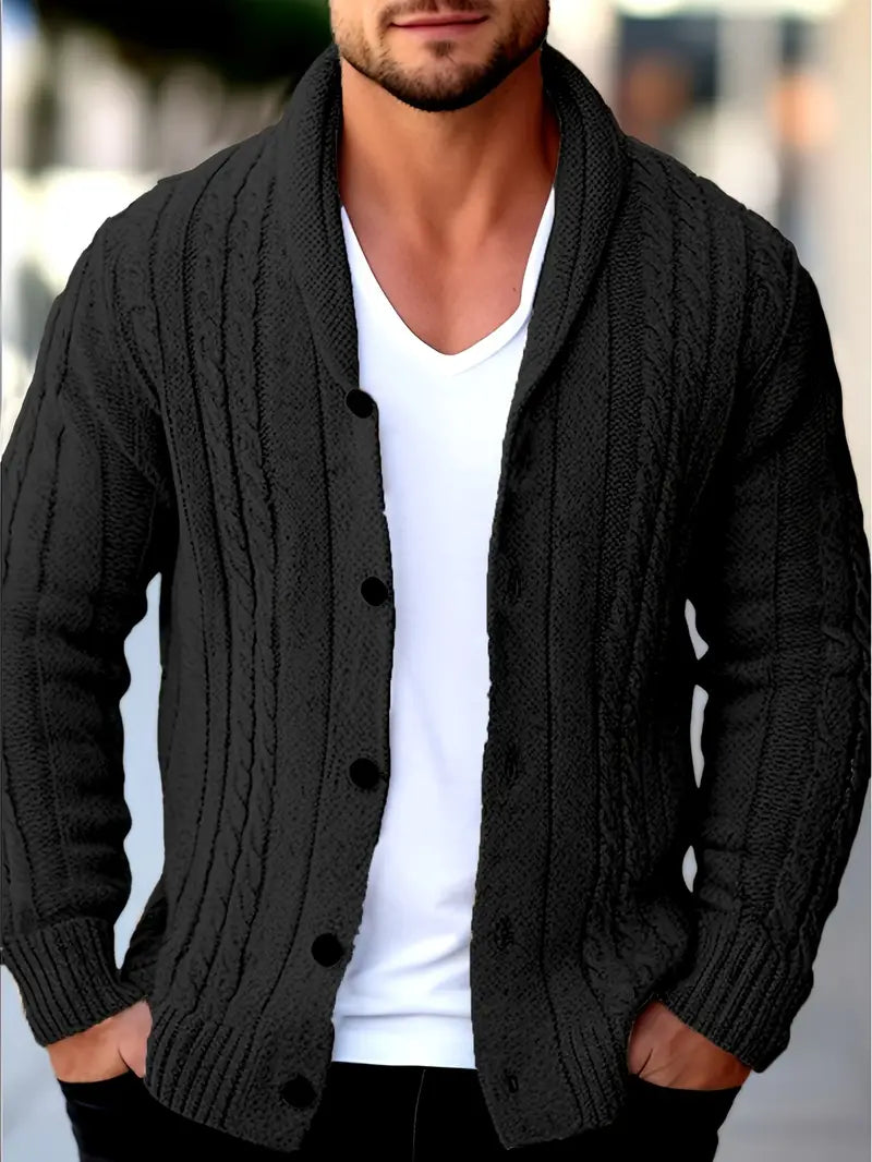 Hatem - Casual Long Sleeve Knitted Cardigan