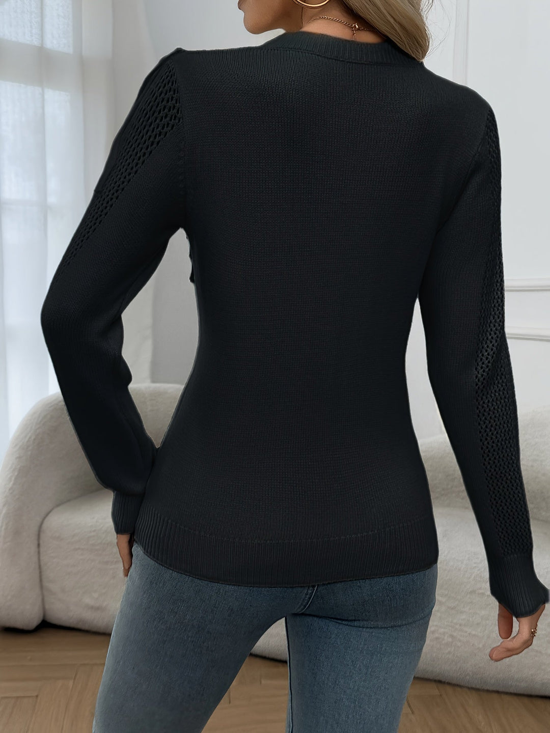 Thindra - Fringed Sweater With Long Sleeve