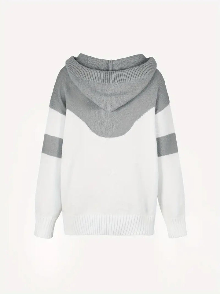 Letitia - Color Block Drawstring Hoodie