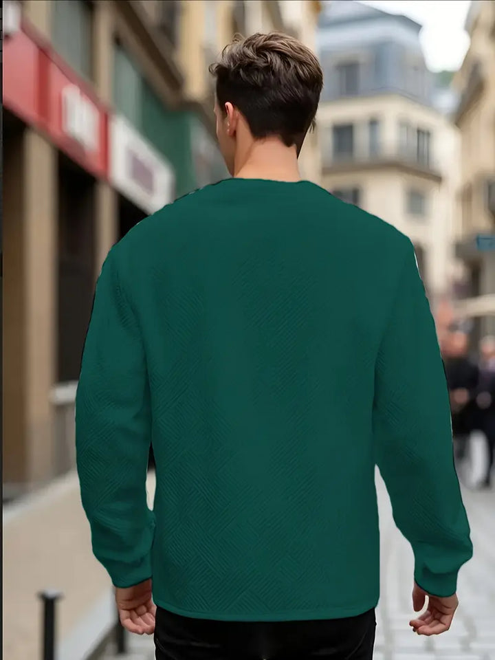 Malinga - Casual Geometric Pattern Sweatshirt With Long Sleeve