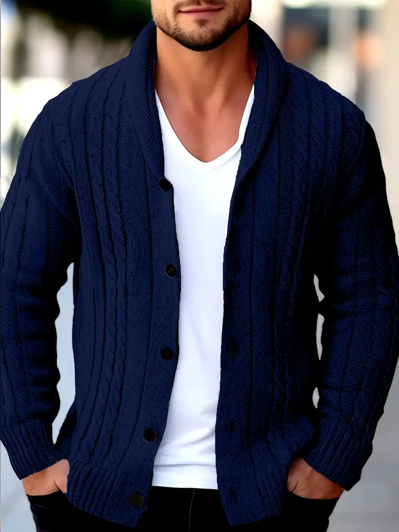 Hatem - Casual Long Sleeve Knitted Cardigan