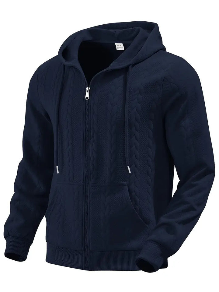 Philipp - Casual Zip Up Hoodie With Long Sleeve